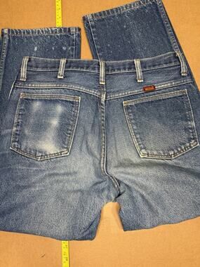 Rustler Men's Straight Leg Blue Denim Jeans Medium Wash Cotton 5-Pocket